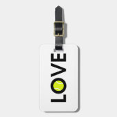 Tennis-Ball LIEBE Gepäckanhänger (Vorderseite vertikal)