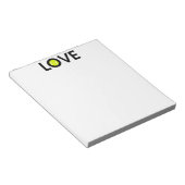 Tennis Ball LIEBE Notepad Notizblock (angewinkelt)