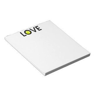 Tennis Ball LIEBE Notepad Notizblock