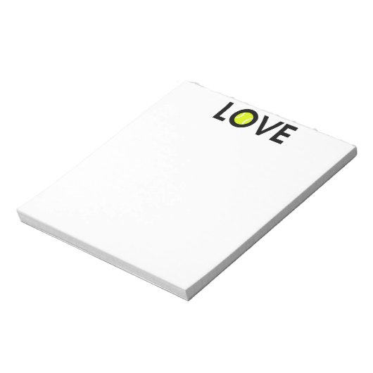 Tennis Ball LIEBE Notepad Notizblock (Rotiert)