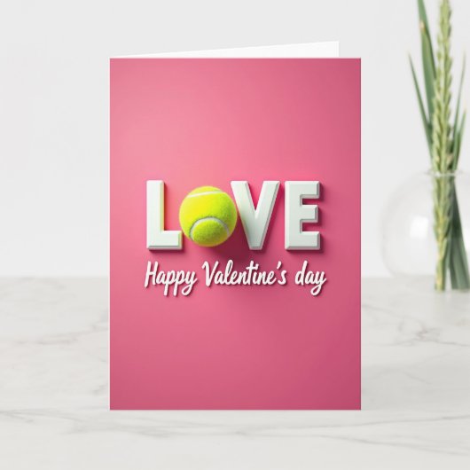 Tennis Ball Love Card Karte (Vorderseite)