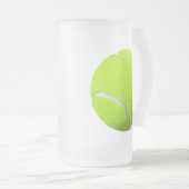 Tennis Ball Mattglas Bierglas (VorderseiteRechts)