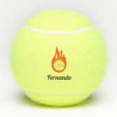 Tennis Ball mit Individuelle Name für Feuerlogos (Rückseite)