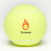 Tennis Ball mit Individuelle Name für Feuerlogos (Vorderseite)