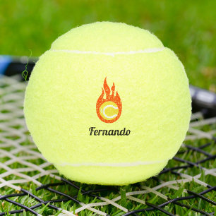Tennis Ball mit Individuelle Name für Feuerlogos