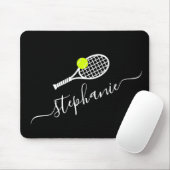 Tennis Ball Monogram Name Personalisiert Mousepad (Mit Mouse)