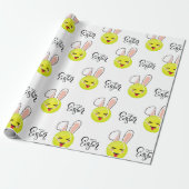 Tennis Ball Niedlich Kawaii Bunny Happy Ostersport Geschenkpapier (Ungerollt)