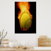Tennis Ball on Fire Print Poster (Küche)