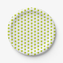 Tennis Ball Paper Plate