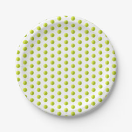 Tennis Ball Paper Plate Pappteller