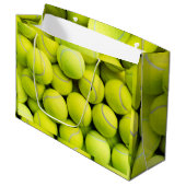 Tennis Ball Pattern Große Geschenktüte (Vorderseite Schrägansicht)