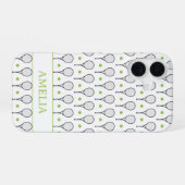 Tennis Ball Pattern iPhone 16 Hülle (Rückseite (Horizontal))
