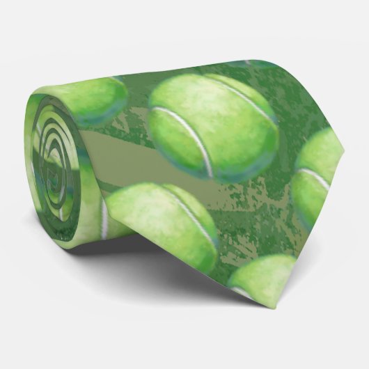Tennis Ball Patterns Krawatte (Gerollt)