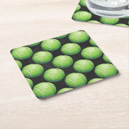 Tennis Ball Patterns Rechteckiger Pappuntersetzer (angewinkelt)