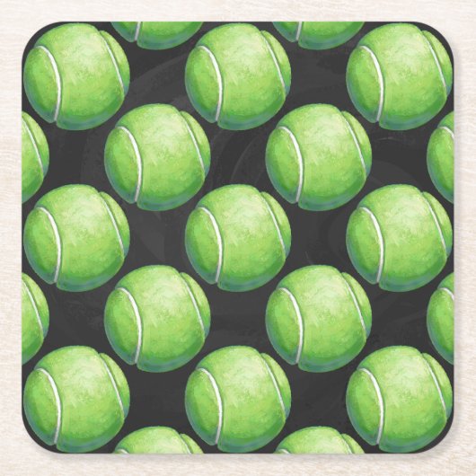 Tennis Ball Patterns Rechteckiger Pappuntersetzer (Vorderseite)