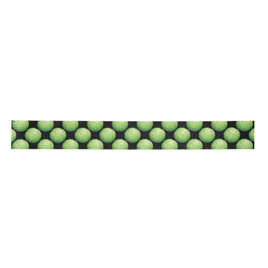 Tennis Ball Patterns Satinband (Vorderseite)