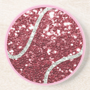 Tennis Ball Pink zum Thema Girl Baby Shower Party Getränkeuntersetzer