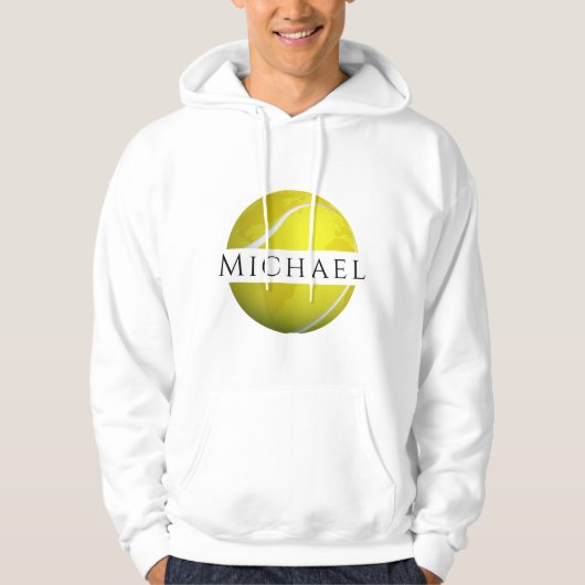 Tennis Ball Planet & Individuelle Name Players Coa Hoodie (Vorderseite)