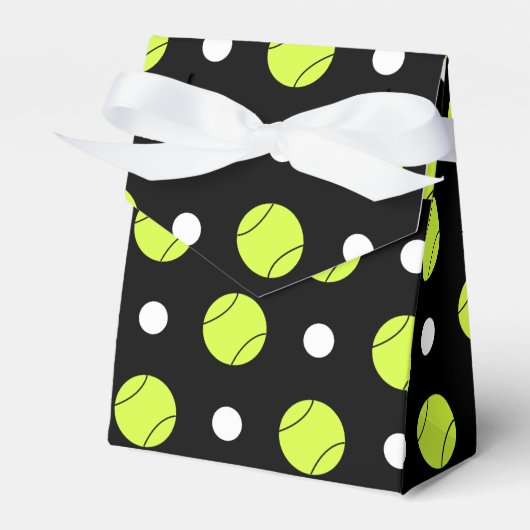 Tennis Ball Polka Dot Muster Custom Background Geschenkschachtel (Vorderseite)