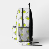 Tennis Ball & Racket Personalisierter Name Bedruckter Rucksack (Rechts)