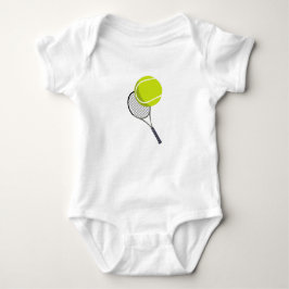 Tennis Ball & Racket Racquet Baby Strampler