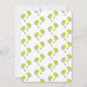 Tennis Ball & Racket Racquet Geburtstagsparty Einladung (Rückseite)