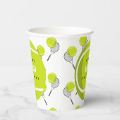 Tennis Ball & Racket Racquet Geburtstagsparty Pappbecher (Rechts)