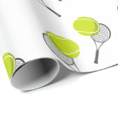Tennis Ball & Racket Racquet Muster Geschenkpapier (Rolleneckpunkt)