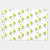 Tennis Ball & Racket Racquet Muster Geschenkpapier Set (Vorderseite 2)
