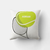 Tennis Ball & Racket Racquet Personalisiert Kissen (Rückseite)