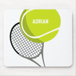 Tennis Ball & Racket Racquet Personalisiert Mousepad