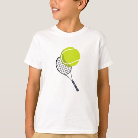 Tennis Ball & Racket Racquet T-Shirt (Vorderseite)