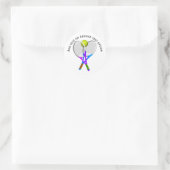 Tennis Ball, Rackets Runder Aufkleber (Tasche)