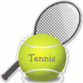Tennis Ball Racquet Design Sticker (Vorderseite)