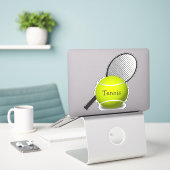 Tennis Ball Racquet Design Sticker (Laptop auf Schreibtisch)