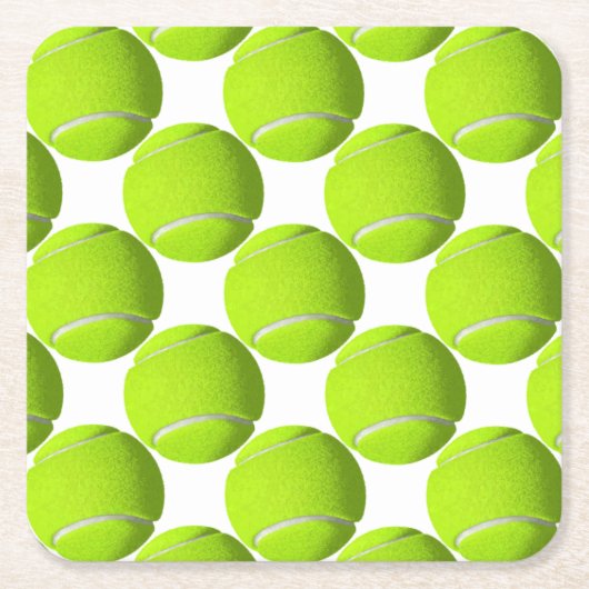 Tennis Ball Rechteckiger Pappuntersetzer (Vorderseite)
