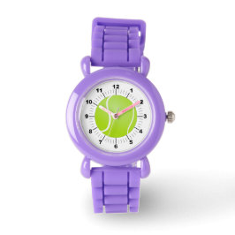 Tennis-Ball Roter Glitzer-Strap-Watch Armbanduhr