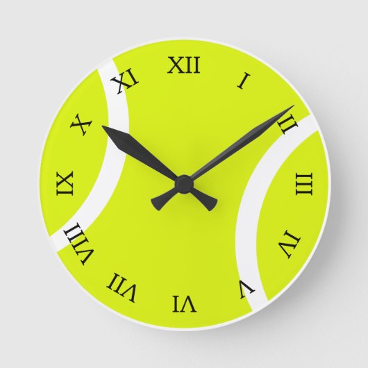 Tennis Ball Runde Wanduhr (Vorderseite)