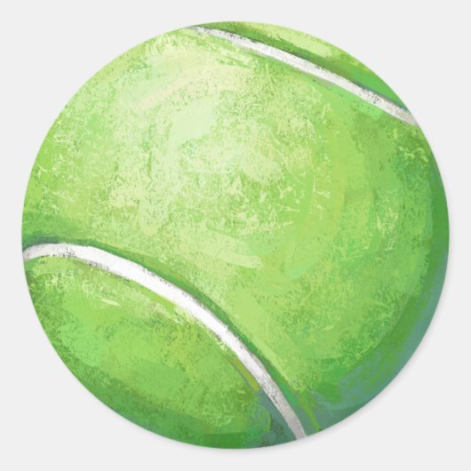 Tennis Ball Runder Aufkleber (Vorderseite)