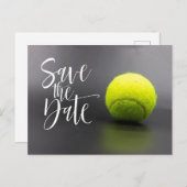 Tennis Ball Save the Date Postkarte (Vorne/Hinten)