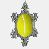 Tennis Ball Schneeflocken Zinn-Ornament (Links)