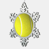 Tennis Ball Schneeflocken Zinn-Ornament (Rechts)