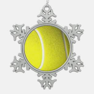 Tennis Ball Schneeflocken Zinn-Ornament