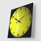 Tennis Ball Schwarze Zahlen Sportwall Uhr (Winkel)