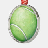 Tennis Ball Silbernes Ornament (Links)