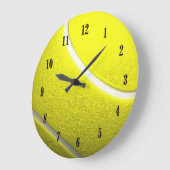 Tennis Ball Sport mit schwarzen Zahlen Große Wanduhr (Winkel)