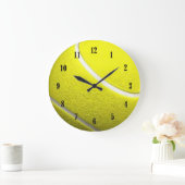 Tennis Ball Sport mit schwarzen Zahlen Große Wanduhr (Zuhause)