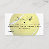 Tennis Ball Sport Thema Kinderdusche Windeln Raffe Begleitkarte (Vorderseite)