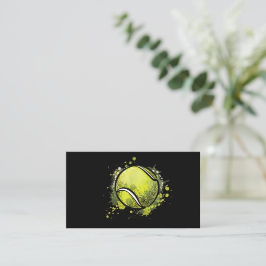Tennis Ball Sport und Tennis Lover Weihnachten Visitenkarte (Stehend Vorderseite)