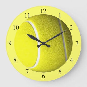 Tennis Ball Sport Wall Schwarze Zahlen Uhr
